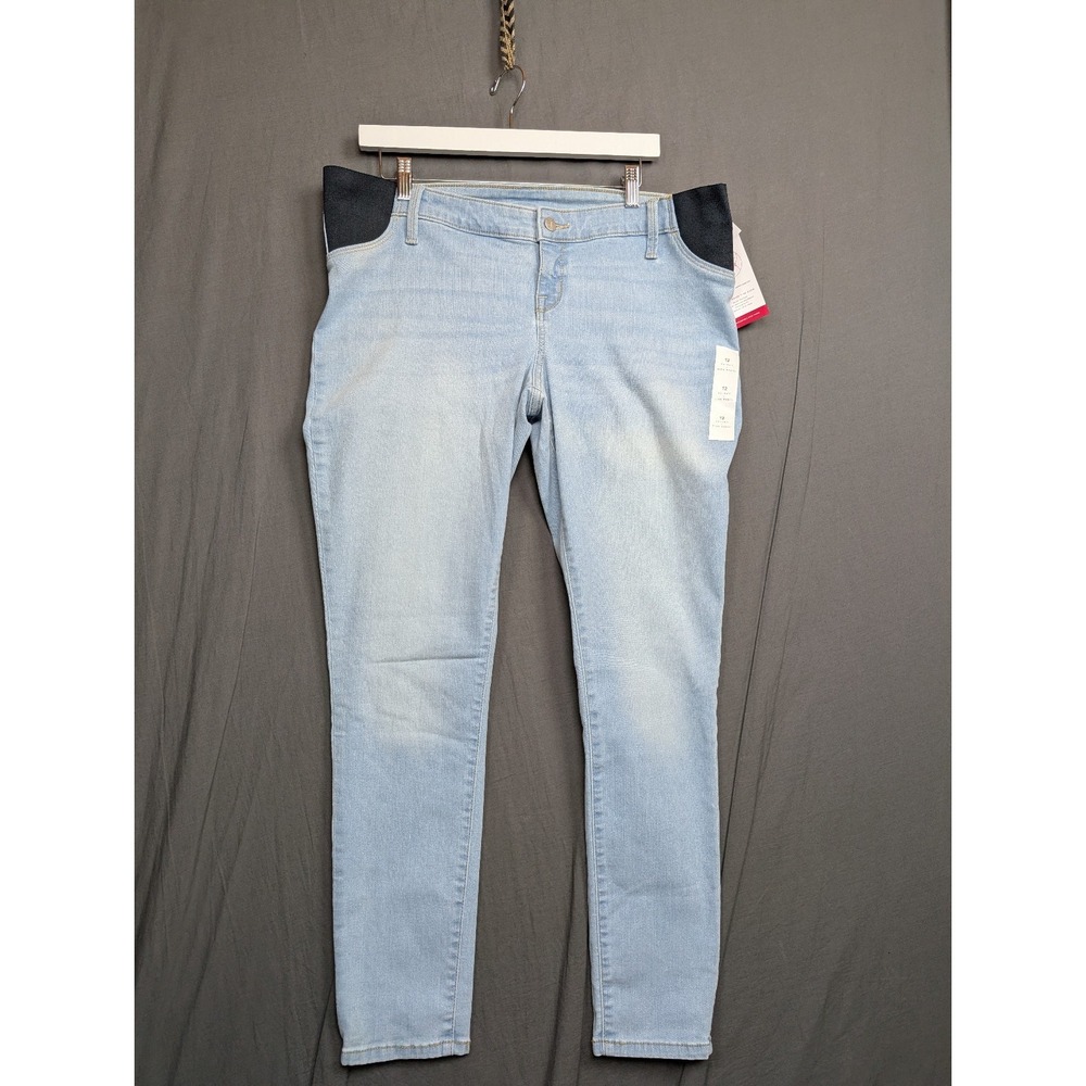 Isabel Maternity‎ Skinny Jeans Light Wash Under Belly Stretch Size 12